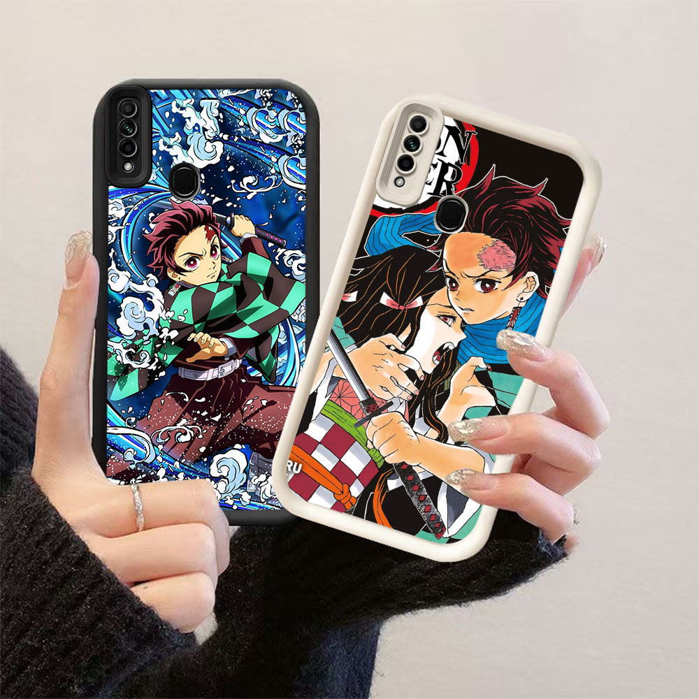 HK-54 Demon Slayer XปลอกกันกระแทกสําหรับซิลิโคนสีดําและสีขาวOPPO Realme Narzo Reno A31 10A 6i A91 5i