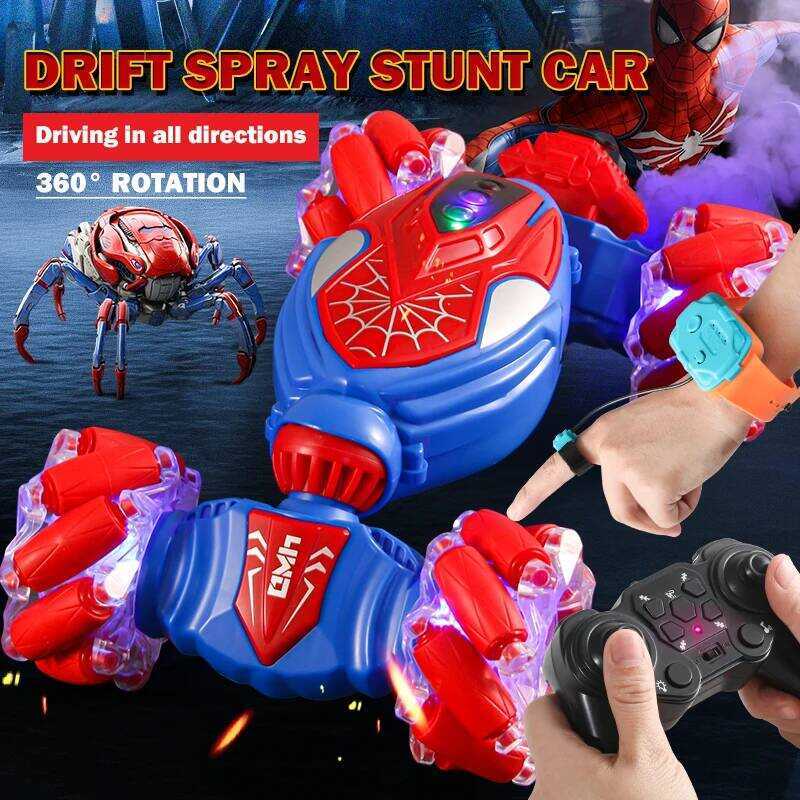 C Remote Control Cars With Lights&Quick Hand Control 2.4Ghz 4Wd Gesture Sensing, 360° Rotating Doub