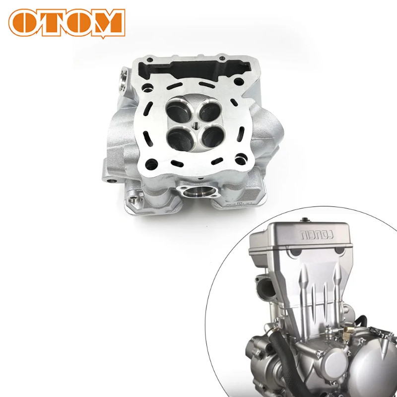 OTOM New Motorcycle Cylinder Head Cover Silver Scooter Engine Parts Empty Shell For LONCIN YF300 LX
