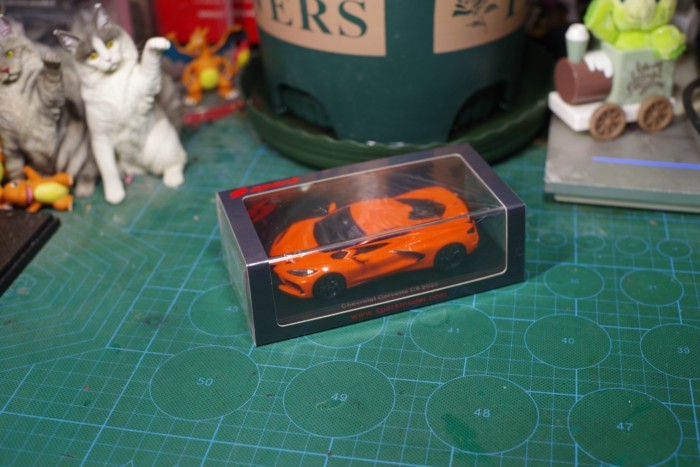 SPARK รุ่น 1/43 corvette CHEVROLET corvette C8 2019 สีส้ม