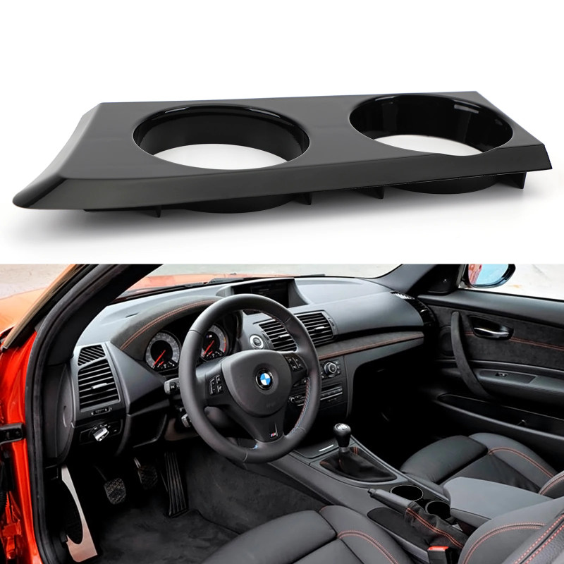 Artudatech Black Cup Holder For BMW 1 Series E81 E82 E87 E88 Hatchback Coupe