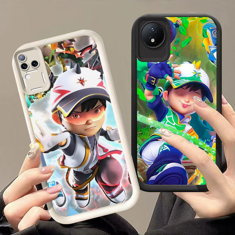 DK-54 อะนิเมะ Boboiboy ปลอกซิลิโคนสีดําและสีขาวสําหรับ VIVO Y29 Y02a V50 V30E V30 T4 Y02 Y02t Pro 5G