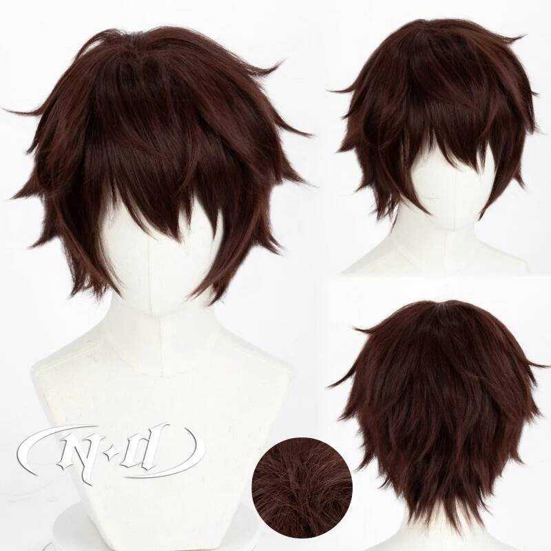 C ND Morisawa Chiaki Cosplay Wigs Game Ensemble Stars Cosplay Short Brown Hair Wigs For Halloween T