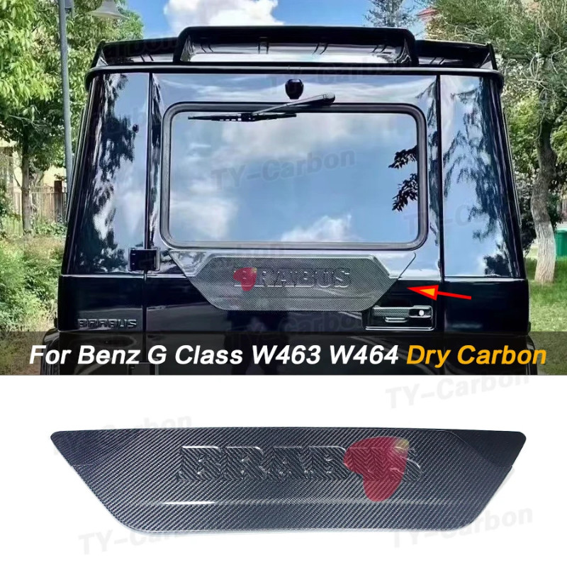 For Mercedes Benz G-Class W464 W463 G350 G500 G63 Genuine Real Dry Carbon Fiber Tailgate Cover Spar