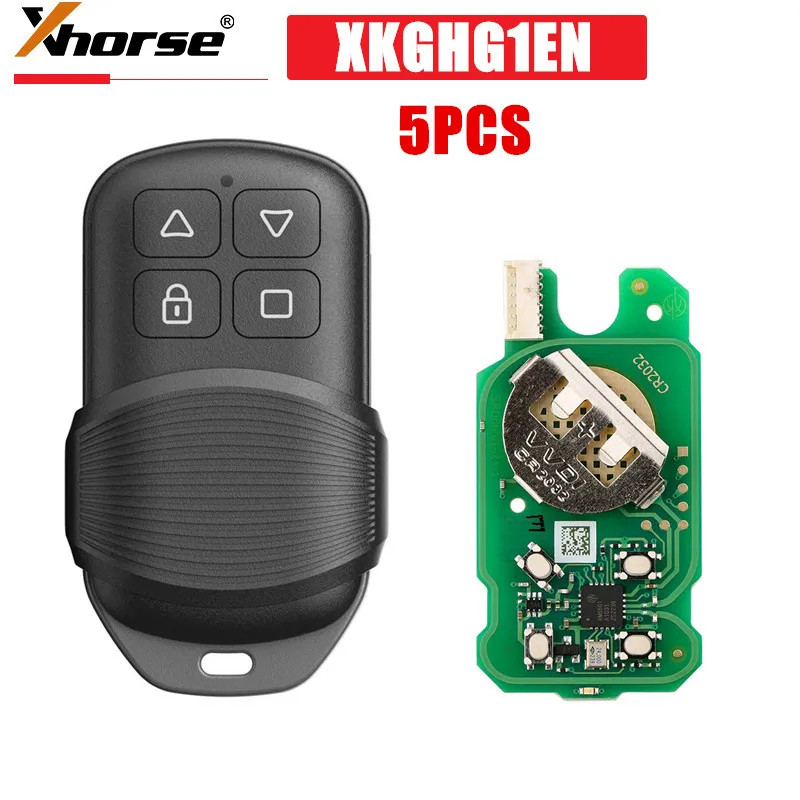 5PCS Newest Xhorse XKGHG1EN Masker Garage Remote Key Working with KEY TOOL PLUS, KEY TOOL MAX PRO,