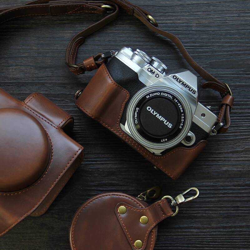 เหมาะสําหรับ Olympus em10 เคสกล้องรุ่นที่สี่ Mark IV เคสหนังป้องกันกระเป๋า em10ii รุ่นที่สองรุ่นที่ส