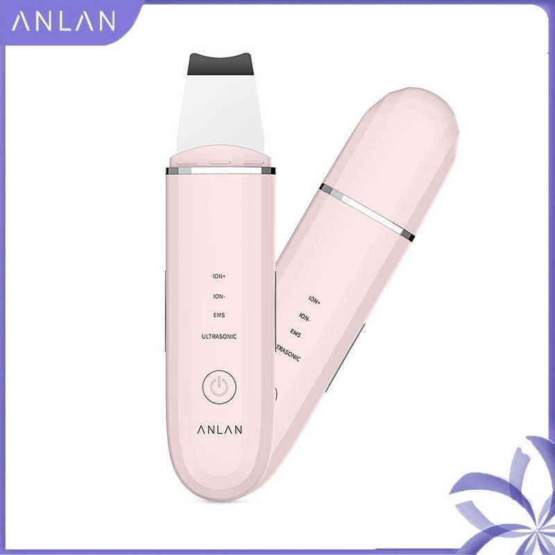 ANLAN Rhombic Shovel เครื่องขัดอัลตราโซนิกเครื่องมือทําความสะอาดผิวหน้าเพื่อลบสิวหัวดํา microcurrent