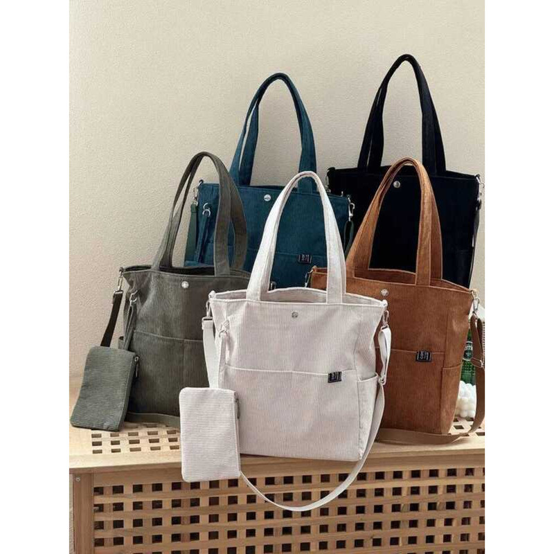 C Hylhexyr 2025 New Fashion Ladies Messenger Hand Held Shoulder Corduroy Crossbody Cloth Handbag Wi