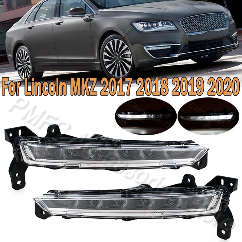 LED DRL Daytime Running Light Front Bumper Fog Lamp For Lincoln MKZ 2017 2018 2019 2020 HP5Z-13200-