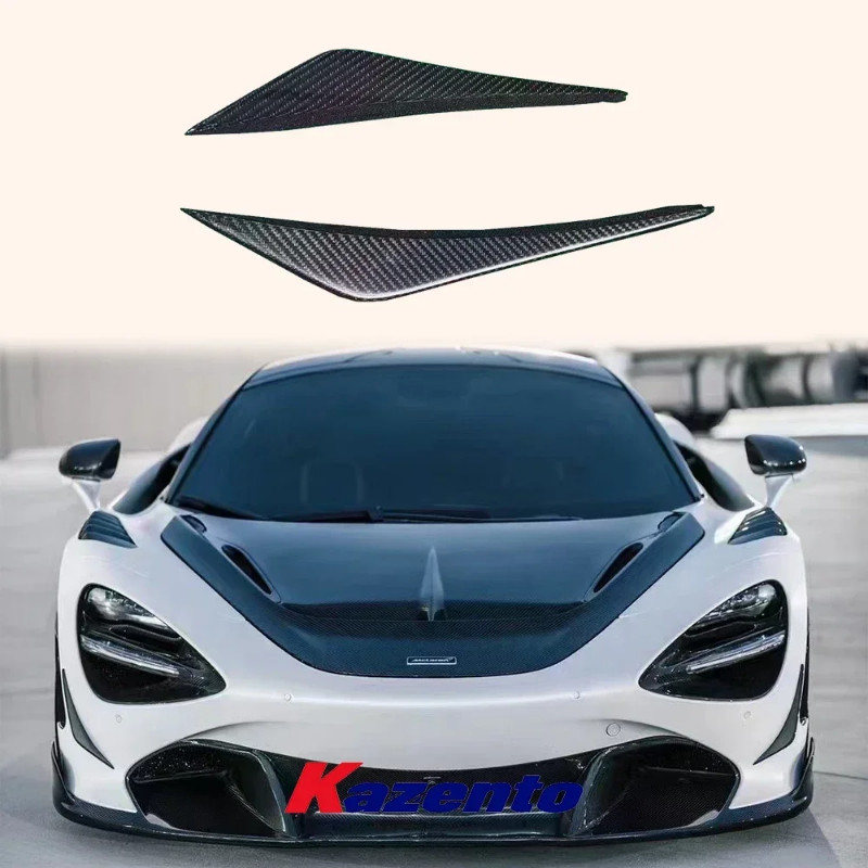 For Mclaren 720 720S 2017-2023 OE Style Dry Carbon Fiber Front Bumper Side Canard