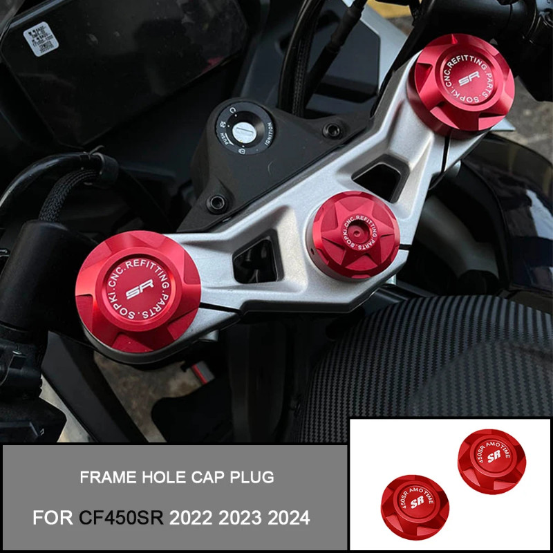 For CF 450SR 450SS 450 SR/SS 2022 2023 2024 Motorcycle Aluminum Frame Hole Cap Plug Frame Insert Sw