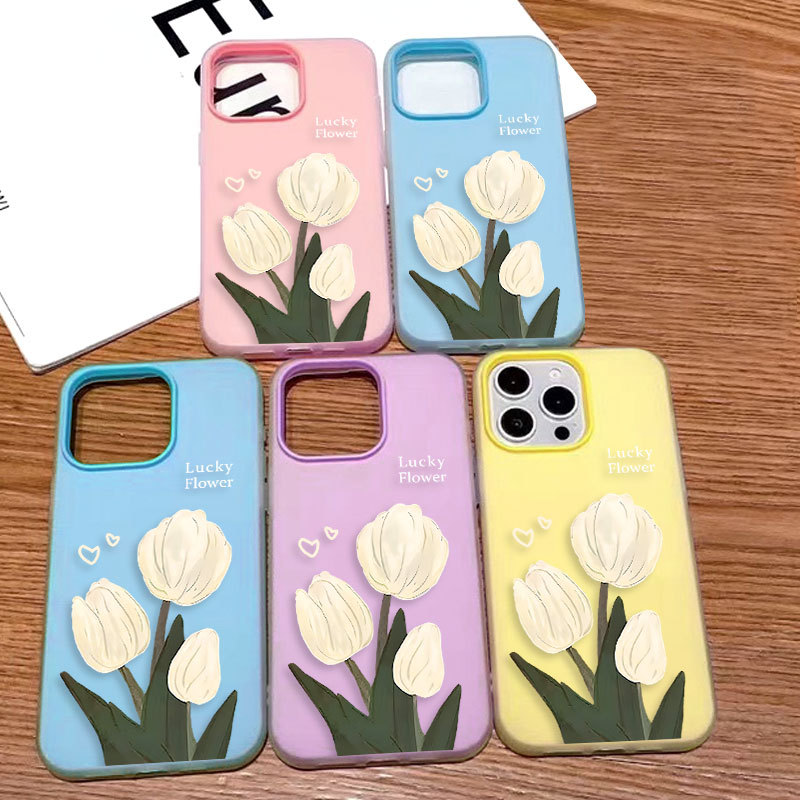 แฟชั่นสามสีขาว Tulips เคสโทรศัพท์สําหรับ Infinix X657 X657B X657C X680 X680B X688C X6515 X6525B X652