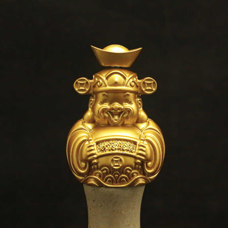 ทราย Golden Smiling Face God of Wealth Lucky Fortune God of Wealth เครื่องประดับ God of Wealth เปิดเ