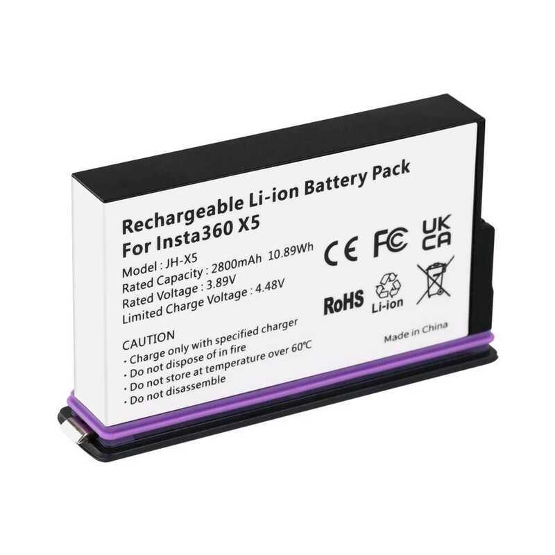 ▥ สําหรับ 2800Mah 3.89V แบตเตอรี่ + 2-Slot Charger แบตเตอรี่กล้อง 360 Panoramic Action แบตเตอรี