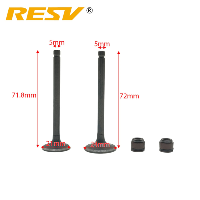 RESV for Honda WH125-6 WH125-13 WY125-S Valve Intake Exhaust Stem Valve Oil Seal