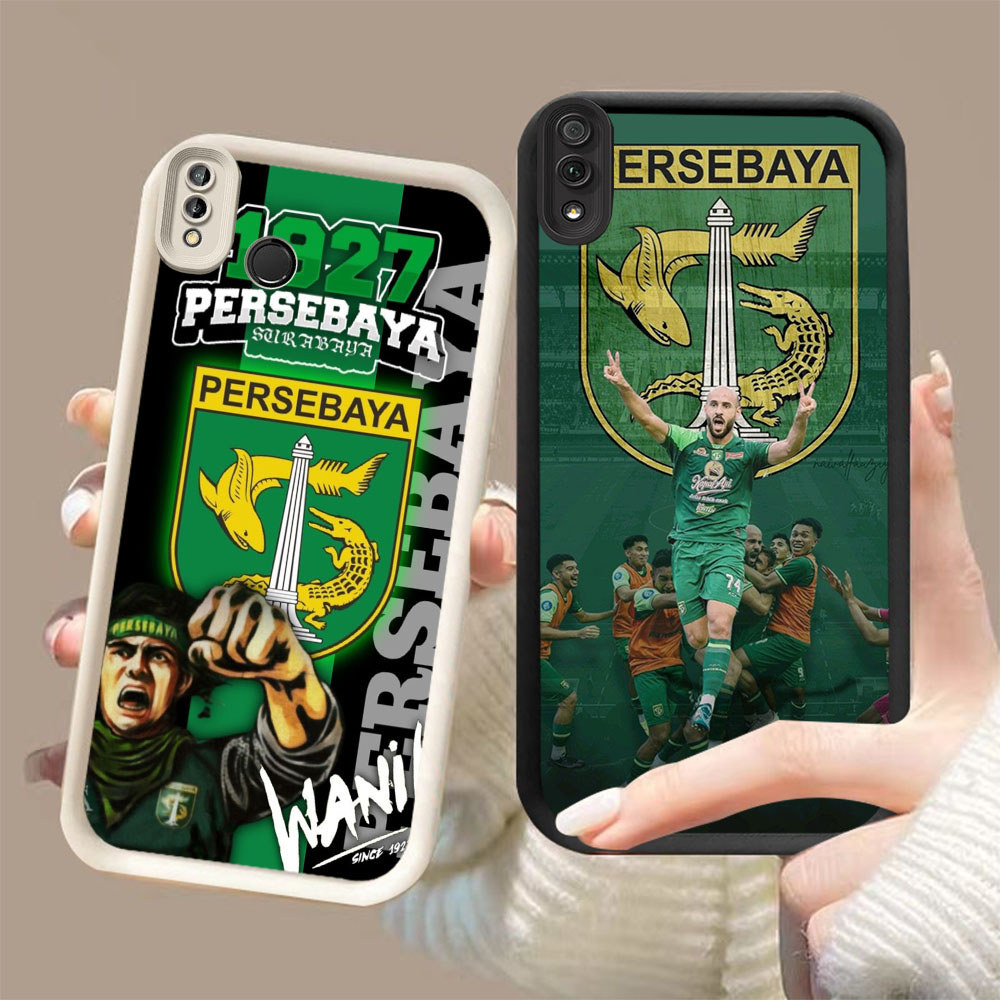 DK-76 Persebaya ปลอกซิลิโคนสีดําและสีขาวสําหรับ VIVO Y81S Y66 Y91 Y95 Y91i V9 Y81 Y93 Y91C