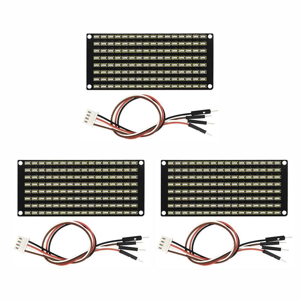 3PCS Keyestudio 8x16 LED Matrix แผงสําหรับ Arduino 128 LEDs AIP1640 ชิปผ่าน I2C การสื่อสาร LED Matri