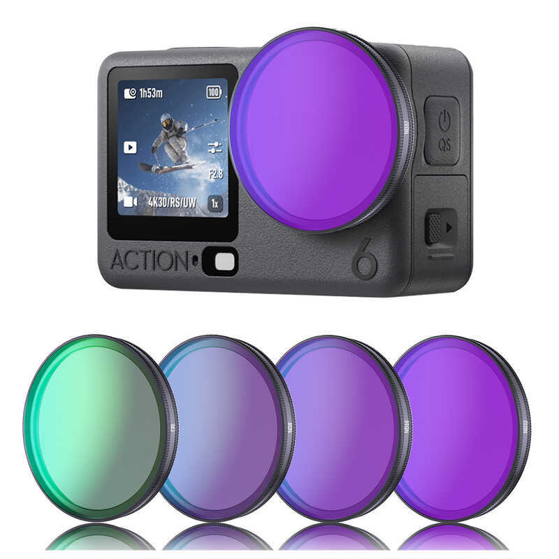 เหมาะสําหรับ DJI DJI Action6 pro Filter ND UV CPL Filter เลนส์นุ่มสีดํา Anti-Light Harm Filter