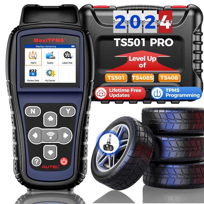 Autel MaxiTPMS TS501 Pro TPMS Relearn Tool Tire Service Scanner Activate/Relearn TPMS Sensors Progr