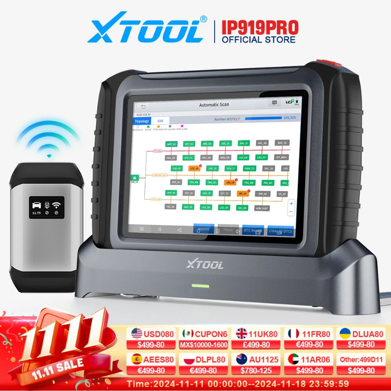 XTOOL INPLUS IP919PRO Car Diagnostic Scanner Automotivo Tools ECU Coding Programming 42 Service CAN