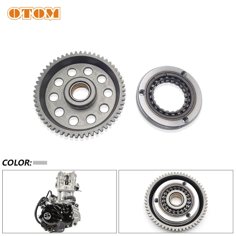 OTOM Motorcycle Engine Starter Overrunning Clutch Drive Gear Set For ZONGSHEN CBS300 ZS174MN-3 BSE