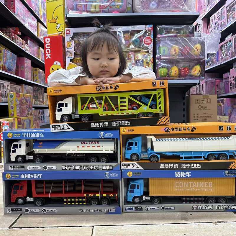 Lili Inertial Sprinkler Sprinkler Truck รถดับเพลิง Ejection Missile Truck Model Toy