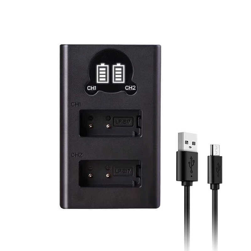 เหมาะสําหรับแบตเตอรี่กล้อง Canon LP-E17 Charger Dual Charger แบตเตอรี่ผู้ถือ Charger M6/R50/2D/8D/85