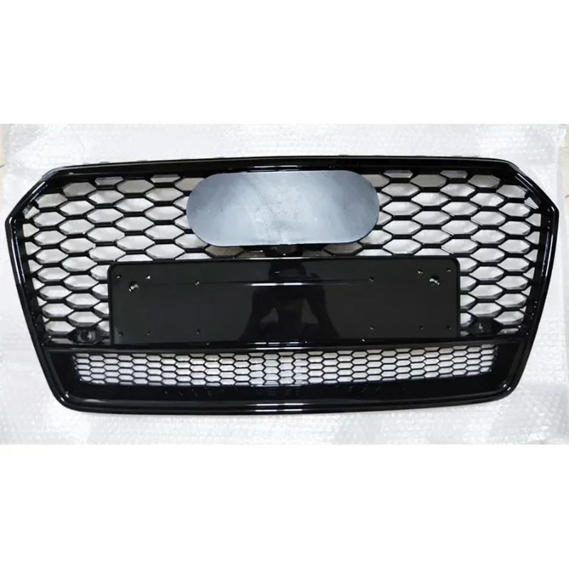Racing Grill Front Bumper Grill Center Grille for  A7/S7 2016 2017 2018 (Refit for RS7 Style) For R