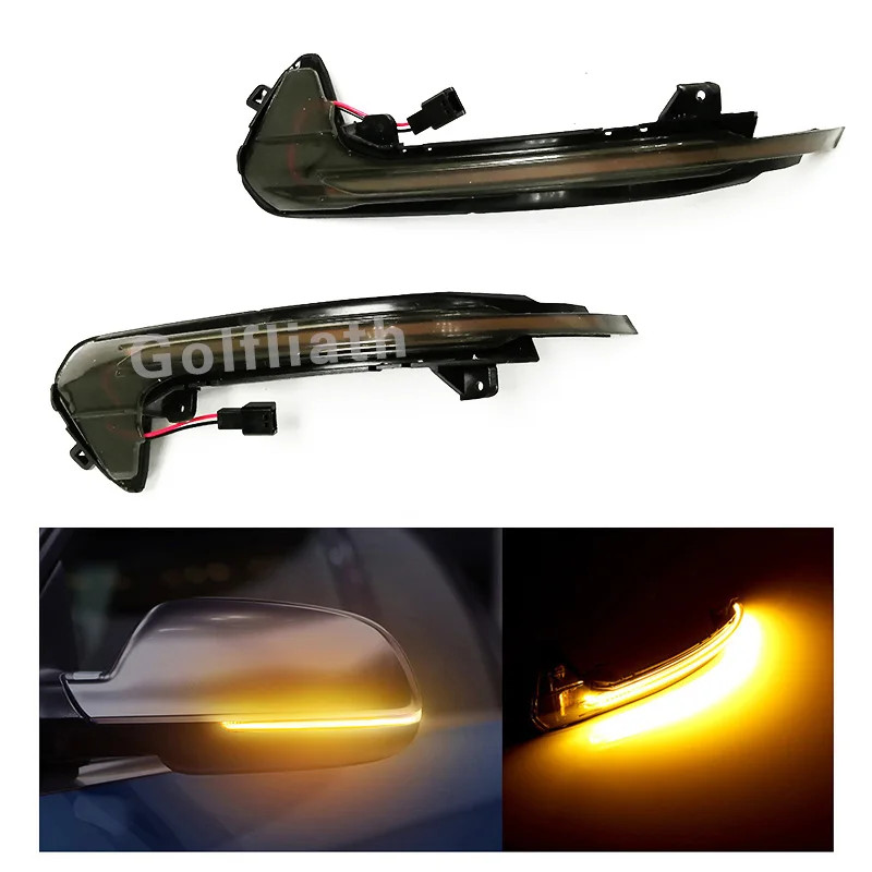 2pcs Dynamic Side Mirror Light LED Turn Signal Indicator Blinker for Audi A6 C7 S6 4G RS6 2013-2018