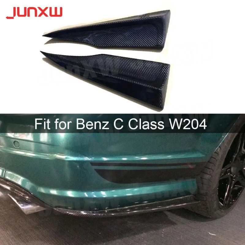 for W204 C63 AMG Carbon Fiber Rear Bumper Lip Splitters Aprons for Benz W204 C63 AMG 2009-2014 Bump