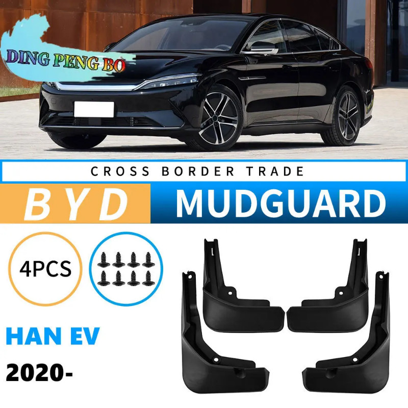 Mud Flaps for 2020 BYD Han EV  4pcs  Mudguard Mud splash guard Fender splash guard Wheel mud guard