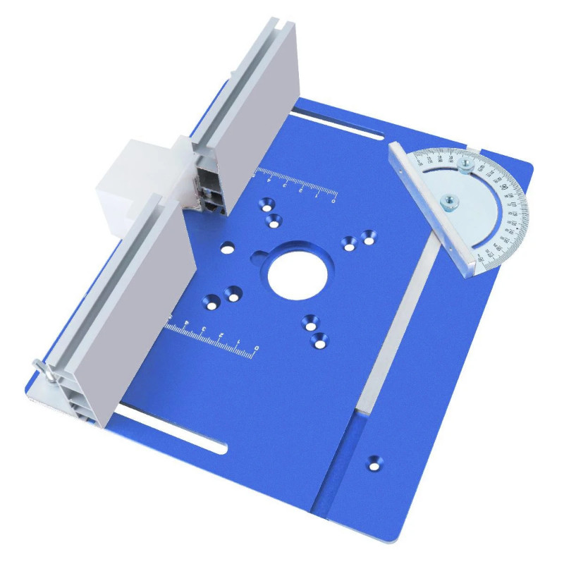 Aluminium Router Table Insert Plate Woodworking Trimmer Electric Wood Milling Flip Plate With Miter