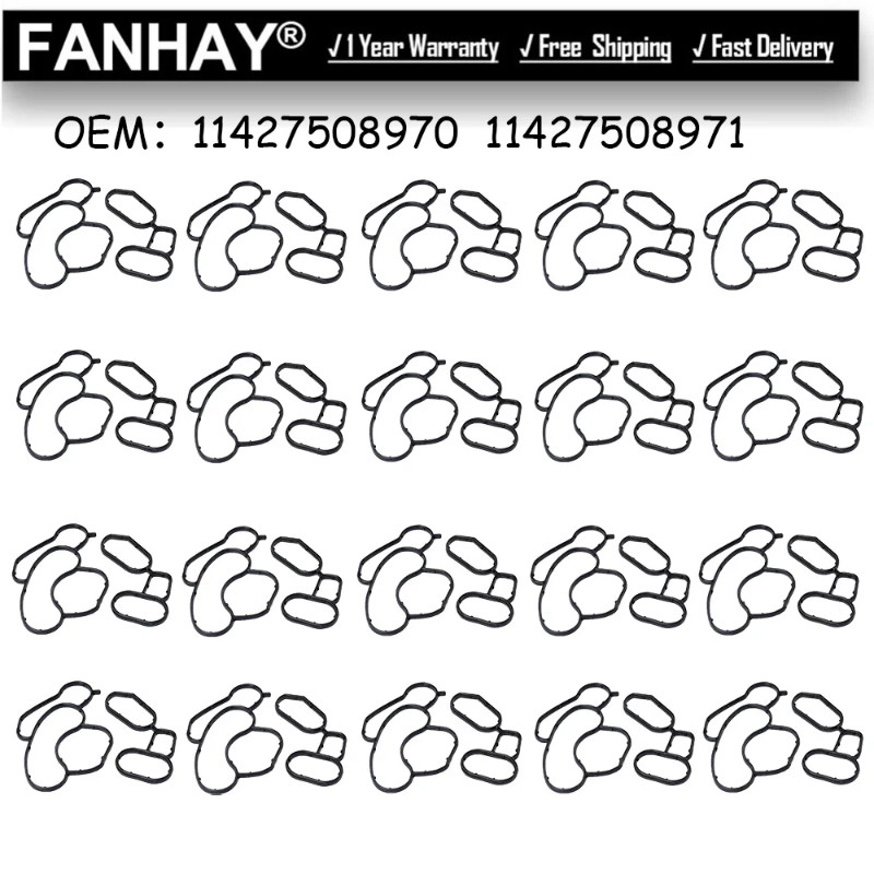 New 20Set Engine Oil Filter Housing Gasket Seal For BMW E81 E87 E46 E90 E60 E83 N45 N43 N42 N46 Eng