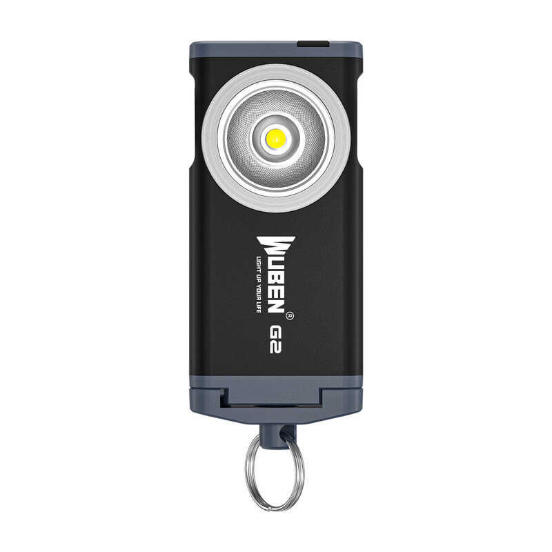 หนังสือธุรกิจ WUBEN G2 ไฟแรงแบบชาร์จไฟได้ LED Super Bright Key Light Outdoor Camping USB ในครัวเรือน