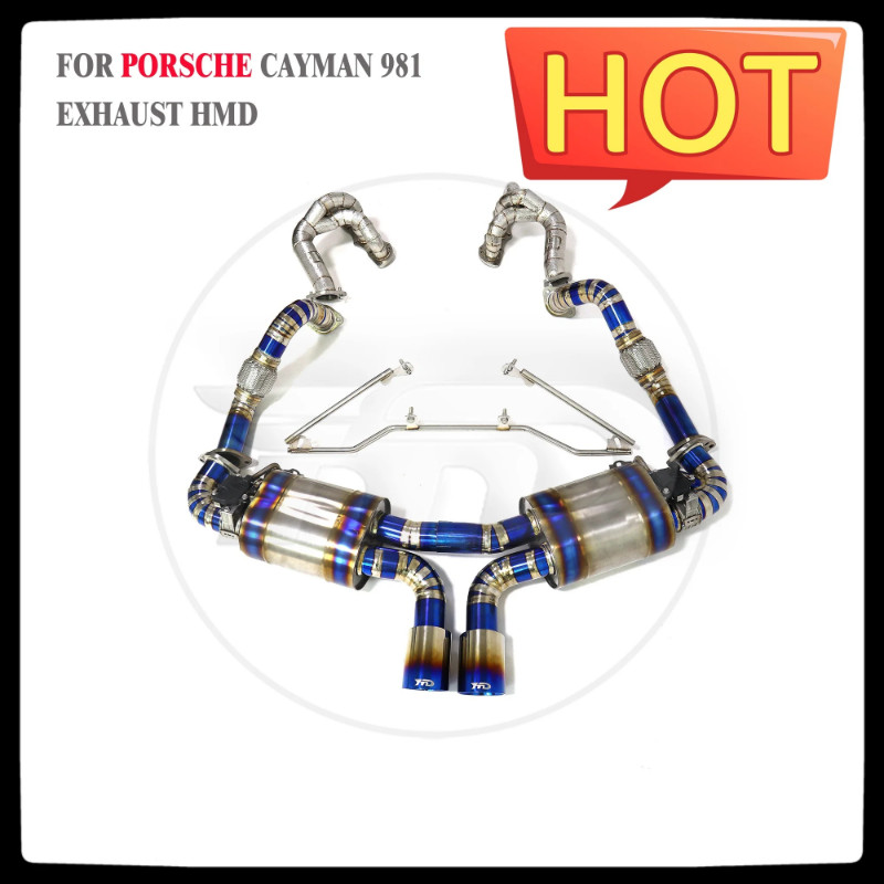 HMD Exhaust System Header Manifold Downpipe Catback For Porsche Cayman Boxster S GTS 981 3.4L 2013-