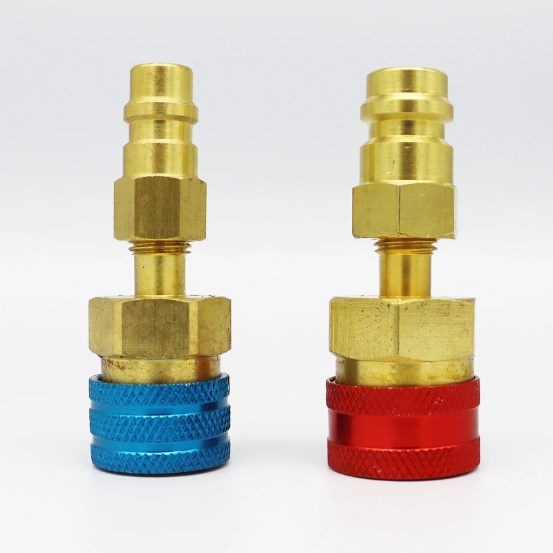 R1234YF Quick Coupler Adapter R1234YF Refrigerant Quick Couplers Kit,R1234YF to R134A Hose Adapter
