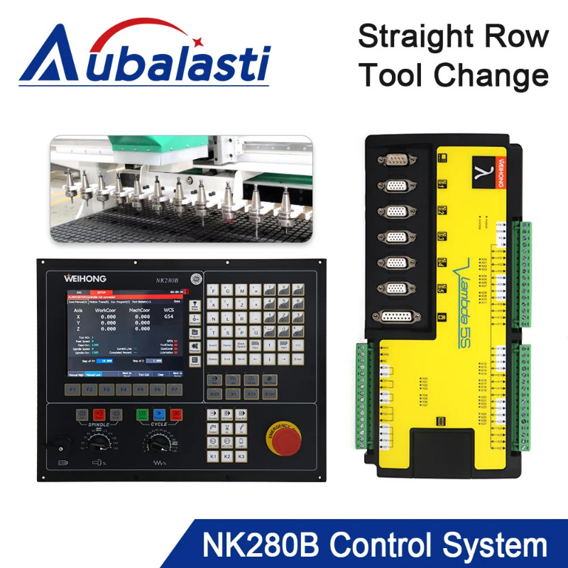 Aubalasti CNC Router NK280B 4-axis Linkage Integrated Control Card for Support ATC Straight Row Too