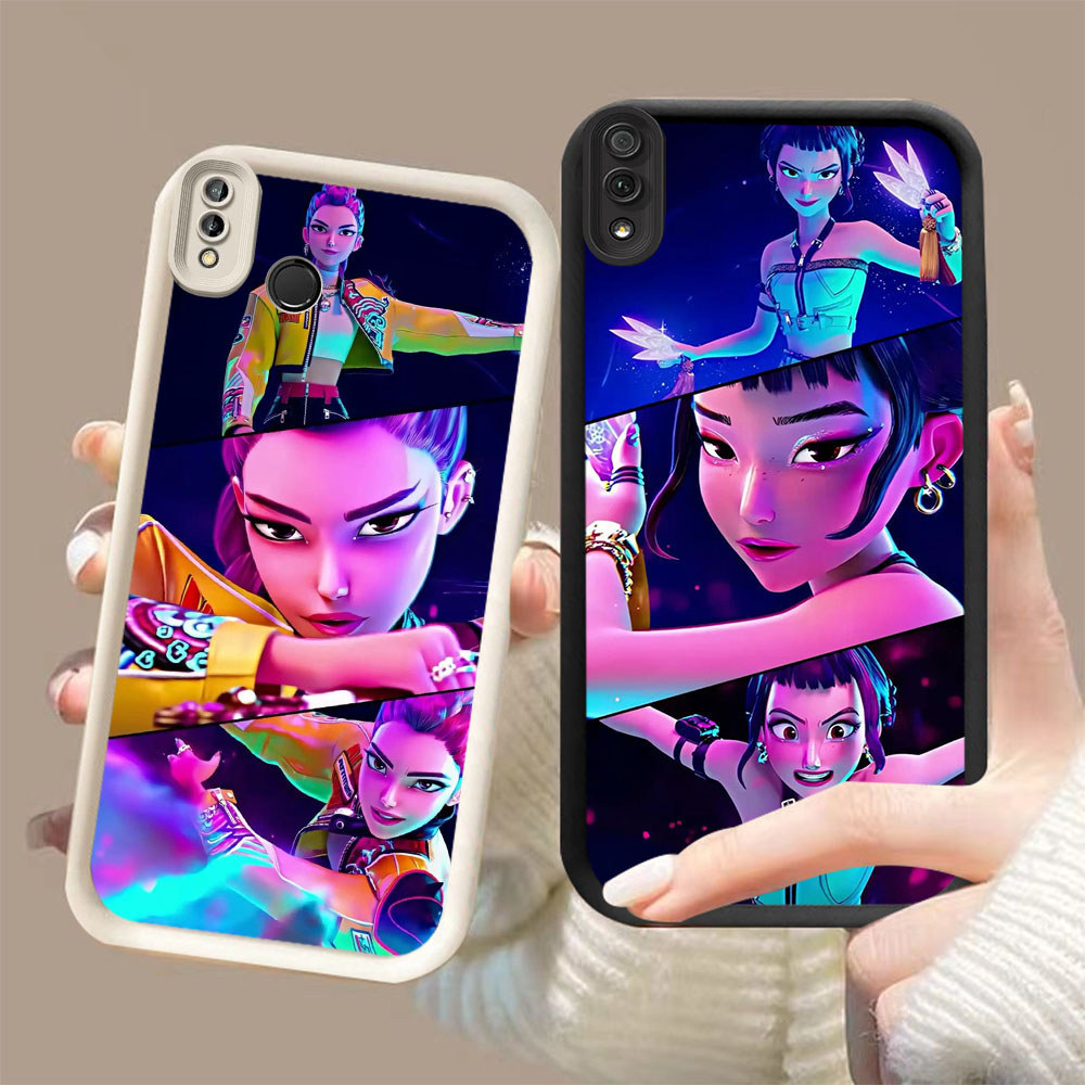 DK-58 Demon Hunter สาวปลอกซิลิโคนสีดําและสีขาวสําหรับ VIVO Y81S Y66 Y91 Y95 Y91i V9 Y81 Y93 Y91C