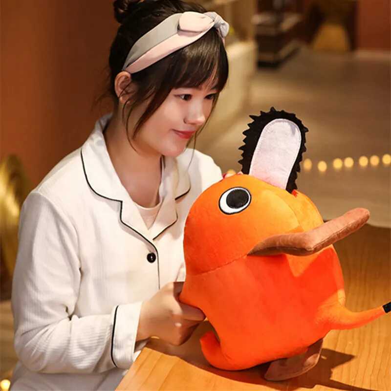 C Mssugar Hot 10/20/25/40Cm Chainsaw Man Pochita Pendant Dolls Plush Toon Pochita Pillow Stuffed So