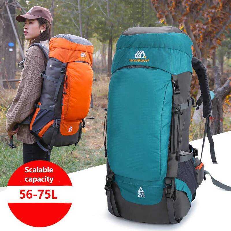C 65L Camping Backpack Large Capacity Outdoor Climbing Waterproof Mountaineering Hiking Trekking Sp