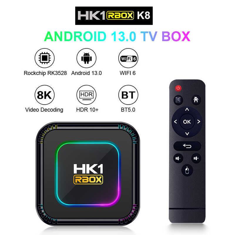HK1 RBOX-K813.0 Network Set Top BOX TV BOX RK3528 WIFI6 8K Bluetooth 5.0
