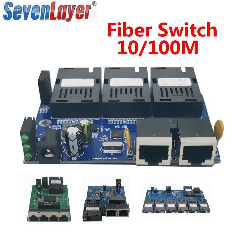 Ethernet switch Fiber Optical Media Converter Single Mode 1F1E 1F2E 1F4E 2F3E 2F4E 3F2E 4F4E 6F2E 7F