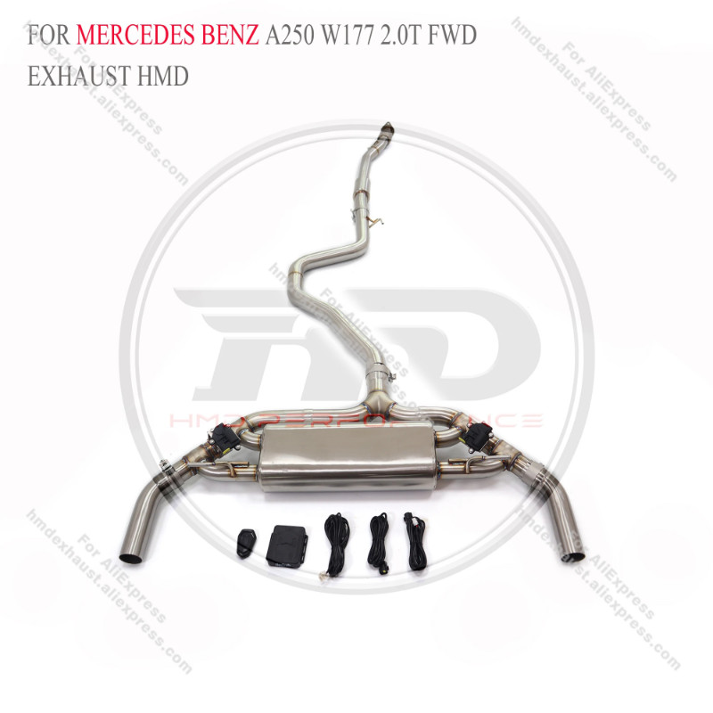 HMD Stainless Steel Exhaust System Performance Catback For Mercedes benz A250 W177 2.0T FWD With va