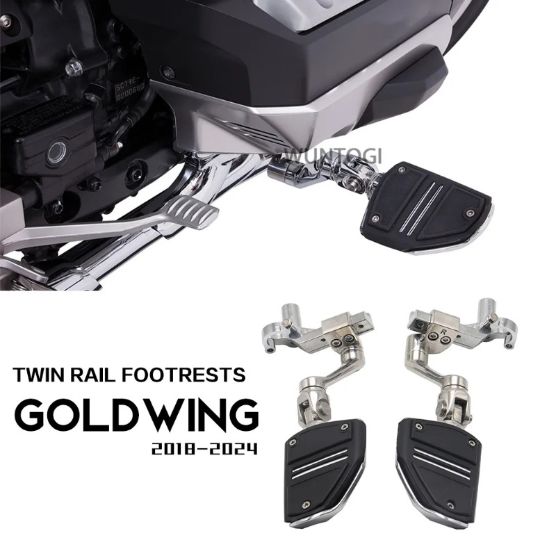 for HONDA GL1800 Goldwing Accessories Twin Rail Footrests Gold Wing Foot Pegs Goldwing1800 F6B GL18