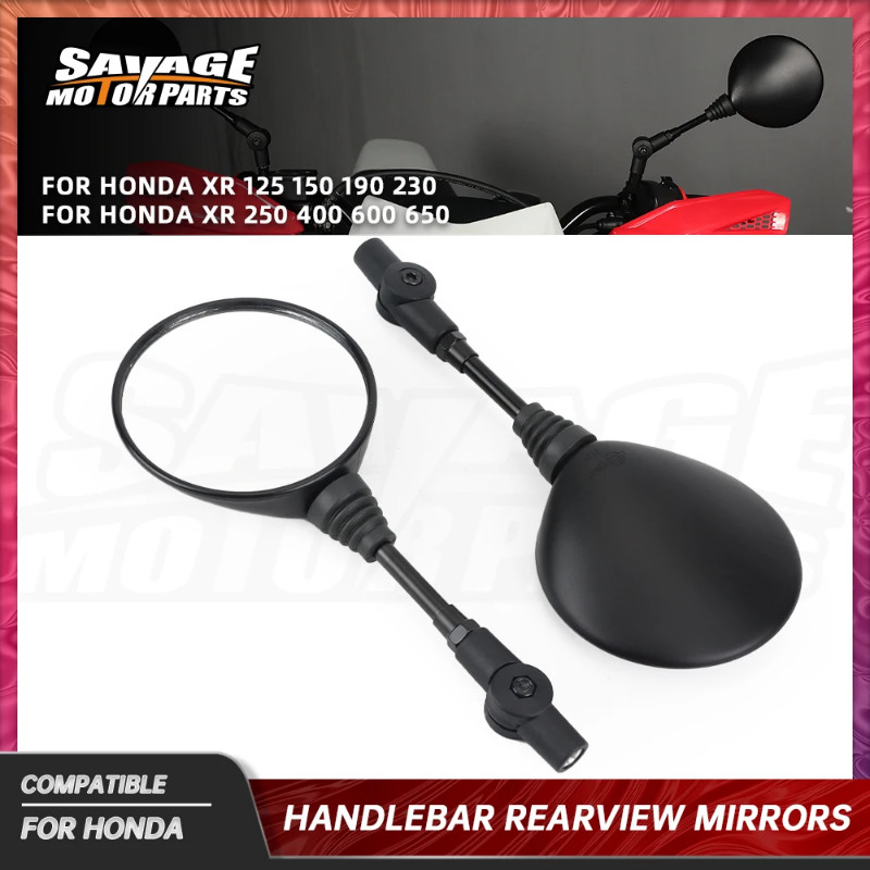 Motorcycle Handlebar Rearview Mirrors For HONDA CRF 250L 300L Rally 250 L/M XRE300 XR650 L/R XR 600