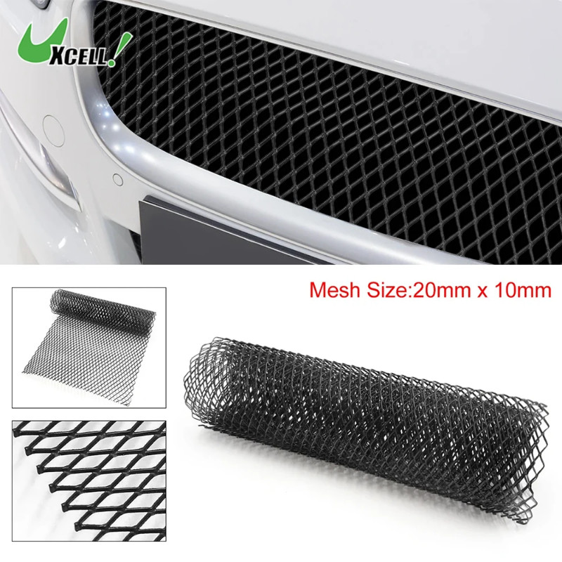 Uxcell 100x33cm Universal Car Front Bumper Mesh Grille Rhombic Grid Grill Mesh Sheet Mesh Size 3x6/