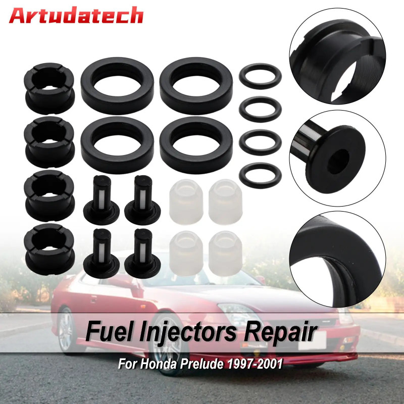 Artudatech Fuel Injector Repair Service Kit H22A4 Fit Honda Prelude 2.2 97-01 Fit Vtec