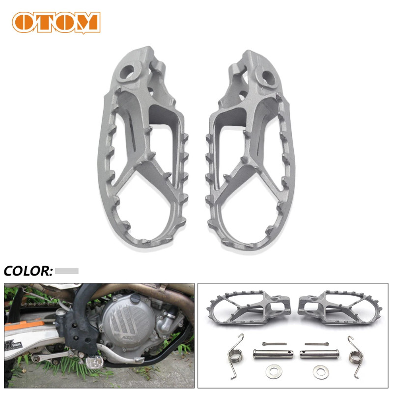 OTOM New Motorcycle Footrests Foot Peg Pit Dirt Bike Stainless Steel Front Footrests Pedal For KTM