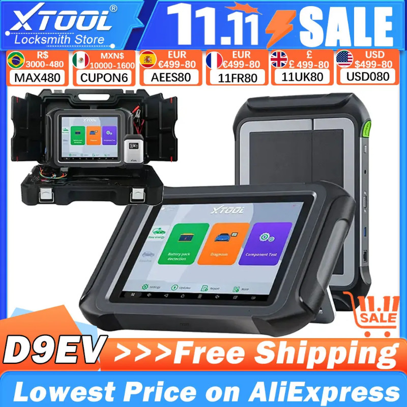 2024 XTOOL D9EV EV Diagnostic Scanner For Tesla For BYD Energy  Electric Vehicles High Voltage Syst