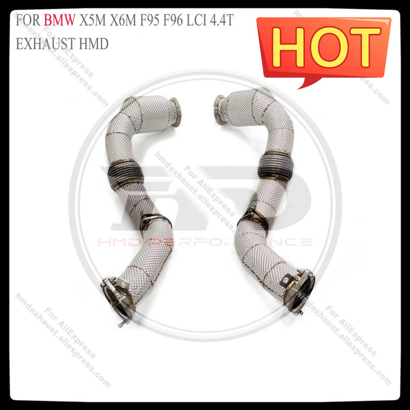 HMD Exhaust System High Flow Performance Downpipe for BMW X5M X6M F95 F96 LCI S68 Engine 4.4T 2024+